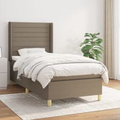 Vidaxl Box spring postelja z vzmetnico taupe 80x200 cm blago