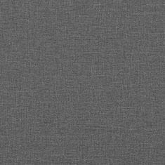Vidaxl Otomanski posteljni okvir z vzmetnicami siv 200x200 cm blago