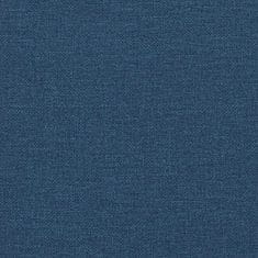 Vidaxl Box spring postelja z vzmetnico modra 140x190 cm blago