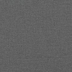 Vidaxl Otomanski posteljni okvir z vzmetnicami siv 200x200 cm blago