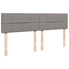 Vidaxl Otomanski posteljni okvir z vzmetnicami taupe 180x200 cm blago