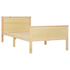 Vidaxl Posteljni okvir trdna borovina 90x200 cm