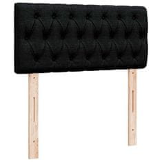 Vidaxl Otomanski posteljni okvir z vzmetnicami črn 180x200 cm blago