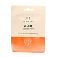 The Body Shop Razjasnjujoča vlažilna maska za obraz z vitaminom C (Glow Sheet Mask) 18 ml