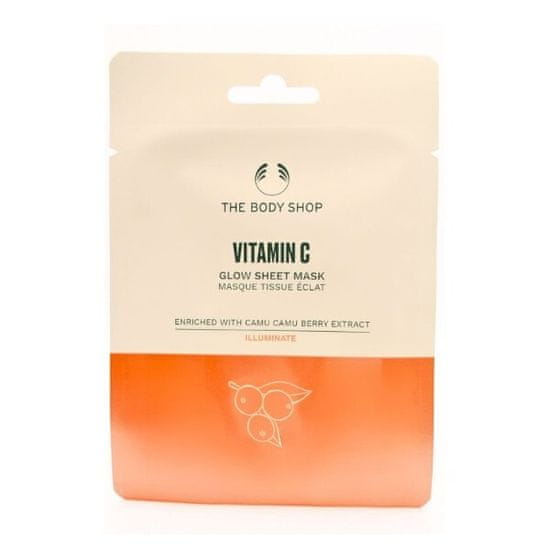 The Body Shop Posvetlitvena vlažilna maska za obraz Vitamin C (Glow Sheet Mask) 18 ml