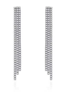 Strass dolgi uhani s cirkoni AGT-E148PW