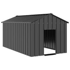 shumee vidaXL Pasja hiša s streho 114x202x101 cm Pocinkano jeklo