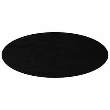 Vidaxl Mizna plošča temno rjava 140x60x4 cm trdna hrastovina ovalna