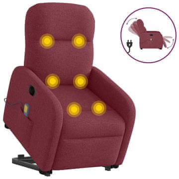 Vidaxl vidaXL Električni masažni stol z dvigalom, rdeč