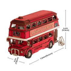 Robotime Rolife DIY 3D lesena sestavljanka London double-decker 245 kosov