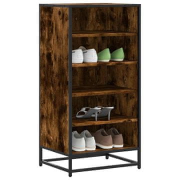 Vidaxl vidaXL Omarica za čevlje dimljen hrast 48x38x97,5 cm