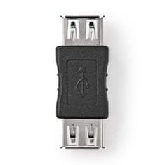 Nedis CCGB60900BK - Adapter USB 2.0 | Vtičnica A - Vtičnica A | Črna