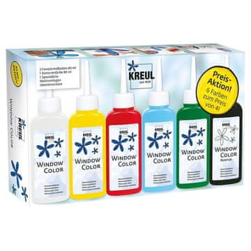 KREUL Barve za steklo Kreul set 6x80ml