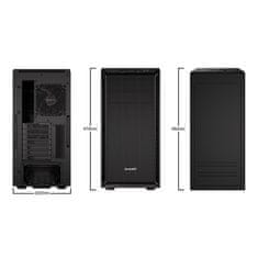 Be quiet! PURE BASE 600 (BG021) midi-ATX črno ohišje