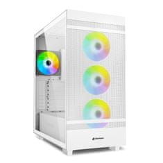 Sharkoon REBEL C50 RGB midiATX okno belo ohišje