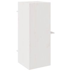 Vidaxl Hiša za mačke Bela 43x43x90 cm masivni les borovega lesa
