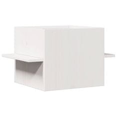 Vidaxl Hiša za mačke Bela 51x35x30 cm masivni les borovega lesa