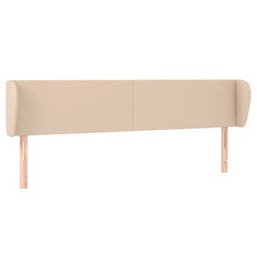 Vidaxl Vzglavje z ušesi kapučino 183x23x78/88 cm umetno usnje