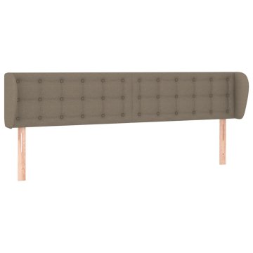 Vidaxl Vzglavje z ušesi taupe 183x23x78/88 cm blago