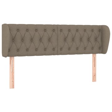Vidaxl Vzglavje z ušesi taupe 163x23x78/88 cm blago