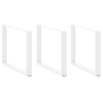 Vidaxl vidaXL Noge za klubsko mizico, 2 kosa, bele, 100 x (72–73) cm, jeklo