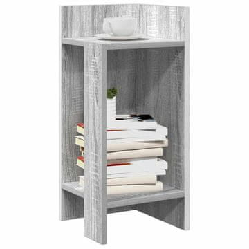 Vidaxl vidaXL Stranske mizice 2 kosa s polico, siva sonoma hrastova barva, 25,5 x 27 x 60 cm