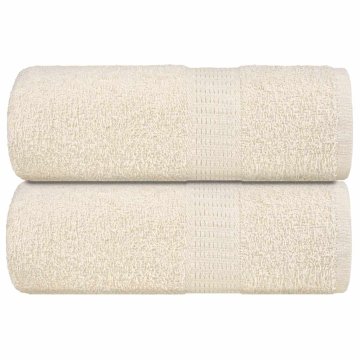 Vidaxl Brisače 2 kos krem 30x50 cm 360 gsm 100% bombaž