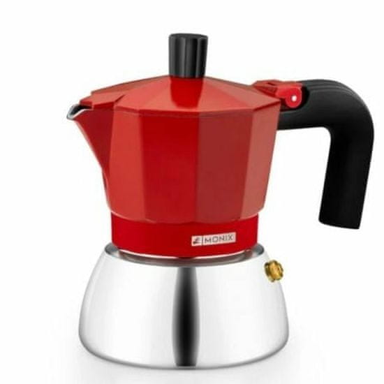 Monix Italijanski Kuhalnik za Kavo Monix INOX RED 3T Rdeča