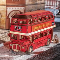 Robotime Rolife DIY 3D lesena sestavljanka London double-decker 245 kosov