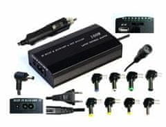 Eurocase Univerzalni napajalnik 100 W, AC 110-240 V, DC 12-24 V, ročni, 9 priključkov