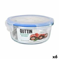 Hermetična Škatla za Malico Quttin Krožen 650 ml ø 15,5 x 7,1 cm (6 kosov)