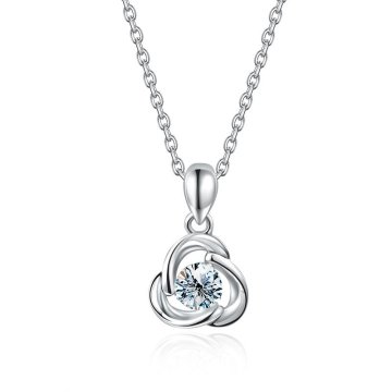 AVESTLINE Srebrna verižica Hex Heart, moissanit 0,5 ct