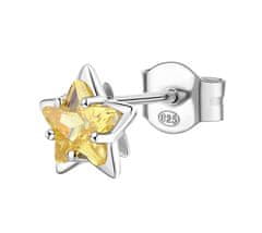 Brosway Srebrn enojni uhan Star Fancy Energy Yellow FEY84