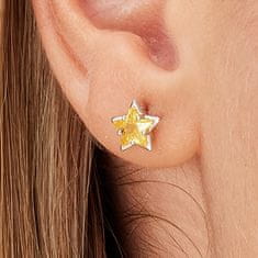 Brosway Srebrn enojni uhan Star Fancy Energy Yellow FEY84