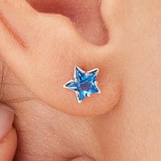 Brosway Srebrn enojni uhan Star Fancy Freedom Blue FFB91