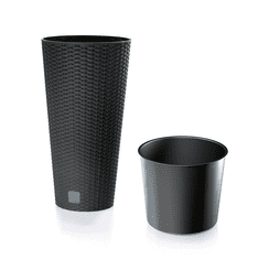 Prosperplast Cvetlični lonec Rato Tubus z vložkom antracit 20 cm