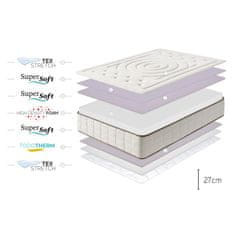moonia Vzmetnica SuperSoft Cashmere Premier Gel, 27cm, 140x190cm - Moonia
