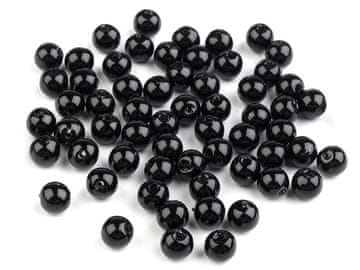 Plastične voščene kroglice / biseri Glance Ø6 mm - F75 črna (20 g)