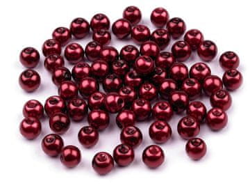 Steklene voščene kroglice Ø6 mm - bordo (50 g)