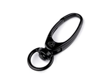 Kovinska vrtljiva karabinka premera 9 mm - črni lak (20 kosov)