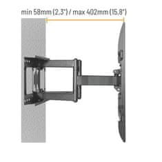 Brateck Raztegljiv nosilec LPA69-466 za televizor 37"-80" 60kg Nastavljiv stenski nosilec Heavy Duty