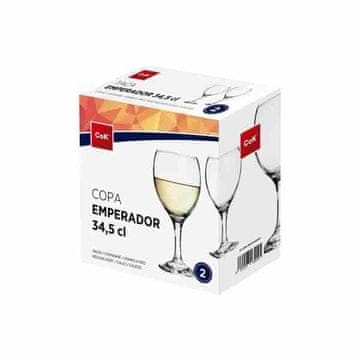 KOMPLET KOZARCEV ZA BELO VINO 345 ML, 2 KOSA, STEKLO