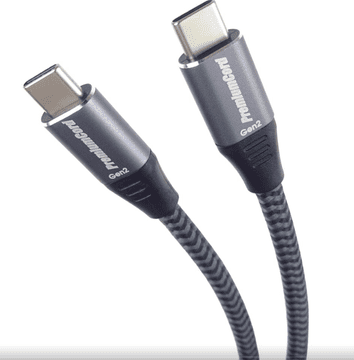 PremiumCord Kabel USB-C ( USB 3.2 GEN 2x2, 5A, 100W, 20Gbit/s ) bombažna pletenica, 3 m