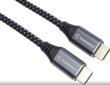 PremiumCord ULTRA HDMI 2.1 High Speed + Ethernet kabel 8K@60Hz, pozlačen 10 m