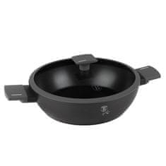 Berlingerhaus Globoka ponev s površino iz titana in pokrovom 30 cm Anthracite Collection BH-8129