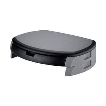 Q-Connect Stojalo za monitor s predalom, črno in sivo