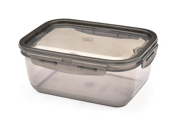 Banquet CADENZA pravokotna plastična škatla 2,0 l z zapiranjem s sponko, dimljena