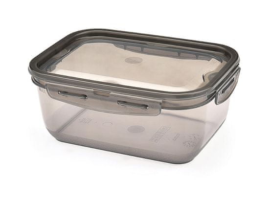 Banquet CADENZA pravokotna plastična škatla 2,0 l z zapiranjem s sponko, dimljena