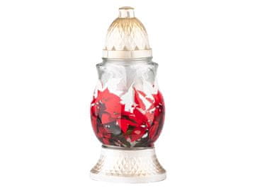 Pokopališko steklo 24cm depozit 80g 24h., poinsettija