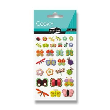 Clairefontaine Maildor 3D Cooky nalepke - metulji in zmaji